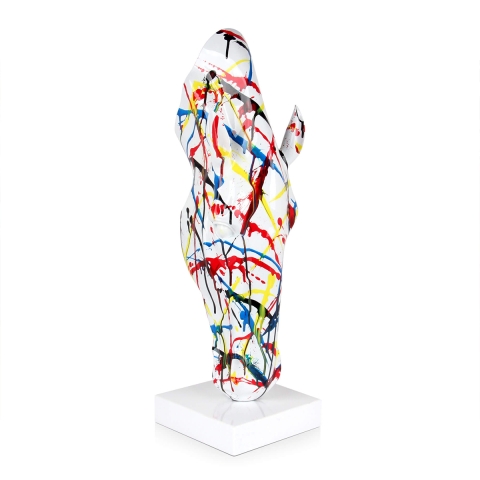 Multicolor paardenhoofd sculptuur in hars Knyph-PA Aanbieding