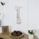 Moderne veelkleurige giraffe wandsculptuur in hars Brysh Verkoop