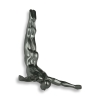 Moderne wandsculptuur duiker in hars met metaal-effect Veda-M Keuze