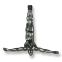 Moderne wandsculptuur duiker in hars met metaal-effect Veda-M Voorraad