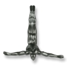 Moderne wandsculptuur duiker in hars met metaal-effect Veda-M Voorraad