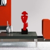 Surrealistisch mannengezicht sculptuur in gelakt hars Lira-L Verkoop