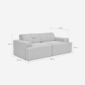 Stoffen 2-zits bank in modern design 202x100x76 cm Acamar 