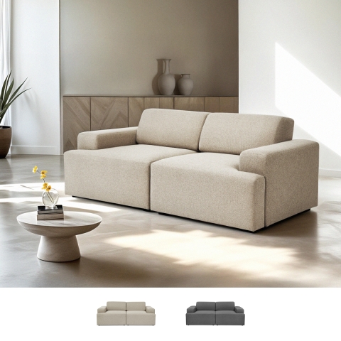 Stoffen 2-zits bank in modern design 202x100x76 cm Acamar Aanbieding