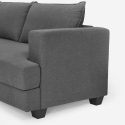 Moderne 3-zits design hoekbank in grijze stof Alhena Catalogus