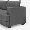 Moderne 3-zits design hoekbank in grijze stof Alhena Catalogus