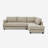 3-zits design hoekbank met chaise longue in beige stof Avior Aanbod
