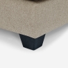 3-zits design hoekbank met chaise longue in beige stof Avior Voorraad