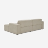 Modern design stoffen 3-zitsbank met chaise longue rechts Toliman Kortingen
