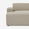 Modern design stoffen 3-zitsbank met chaise longue rechts Toliman Catalogus
