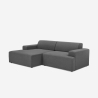 3-zits stoffen design bank met chaise longue links Seginus Aanbod