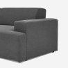 3-zits stoffen design bank met chaise longue links Seginus Voorraad