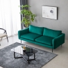 Moderne en elegante donkergroene fluwelen 3-zits bank Tashi Verkoop
