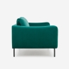 Moderne en elegante donkergroene fluwelen 3-zits bank Tashi Kortingen