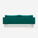 Moderne en elegante donkergroene fluwelen 3-zits bank Tashi Voorraad