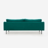 Moderne en elegante donkergroene fluwelen 3-zits bank Tashi Voorraad
