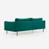 Moderne en elegante donkergroene fluwelen 3-zits bank Tashi Catalogus
