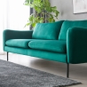 Moderne en elegante donkergroene fluwelen 3-zits bank Tashi Model
