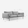 Moderne en elegante donkergroene fluwelen 3-zits bank Tashi Karakteristieken