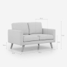 Moderne stoffen 2-zits bank in Scandinavische stijl Marek 