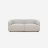 2-zits modulaire bank in beige stof Yuna-2 Verkoop