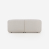 2-zits modulaire bank in beige stof Yuna-2 Korting