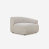 2-zits modulaire bank in beige stof Yuna-2 Voorraad