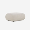 Modern design modulaire 2-zitsbank in stof met poef Yuna-2P Catalogus