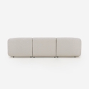 Modulaire 3-zits bank in beige stof Yuna-3 Korting