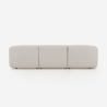 Modulaire 3-zits bank in beige stof Yuna-3 Korting