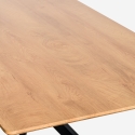 Design tafel met gekruiste poten 160x90 cm in hout en metaal Shaila Keuze