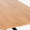 Design tafel met gekruiste poten 160x90 cm in hout en metaal Shaila Keuze