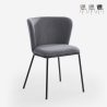Modern design stoel in stof met zwarte poten Lasta Aanbod