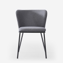 Modern design stoel in stof met zwarte poten Lasta Aankoop