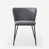 Modern design stoel in stof met zwarte poten Lasta Aankoop