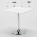 Ronde of vierkante salontafel Bistrot in zwart of wit, 70x70 cm Korting