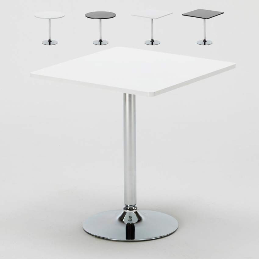 Ronde of vierkante salontafel Bistrot in zwart of wit, 70x70 cm Korting Ronde of vierkante salontafel Bistrot in zwart of wit, 70x70 cm Korting