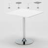 Ronde of vierkante salontafel Bistrot in zwart of wit, 70x70 cm Korting