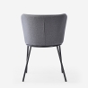 Modern design stoel in stof met zwarte poten Lasta 