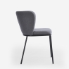 Modern design stoel in stof met zwarte poten Lasta 