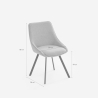 Modern design draaibare stoel van stof Navya 