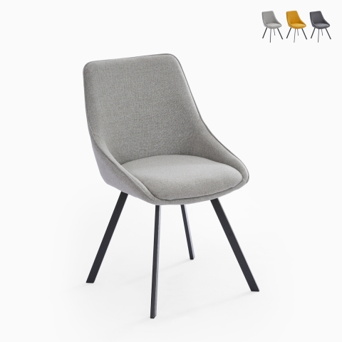 Modern design draaibare stoel van stof Navya Aanbieding