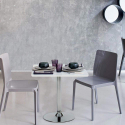 Ronde of vierkante salontafel Bistrot in zwart of wit, 70x70 cm Kosten