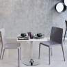 Ronde of vierkante salontafel Bistrot in zwart of wit, 70x70 cm Kosten
