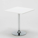 Ronde of vierkante salontafel Bistrot in zwart of wit, 70x70 cm Prijs