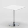 Ronde of vierkante salontafel Bistrot in zwart of wit, 70x70 cm Prijs