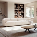 Modulair design bankstel met 4 zitplaatsen in stof Yuna-4 Aanbieding