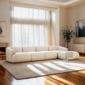 Modern design 4-zits modulaire bank met poef Yuna-4P Aanbieding
