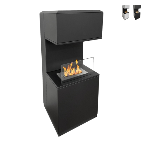 Vrijstaande bio-ethanolhaard van staal L38xP38xH100 Oslo Aanbieding