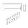 Inbouw bio-ethanol haard wandhaard biohaard 120x40 Livorno 120 zwart Model